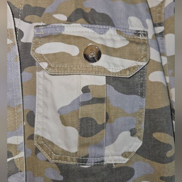 Velvet Heart Denim Camoflauge Military Jacket Size L - Picture 5 of 7